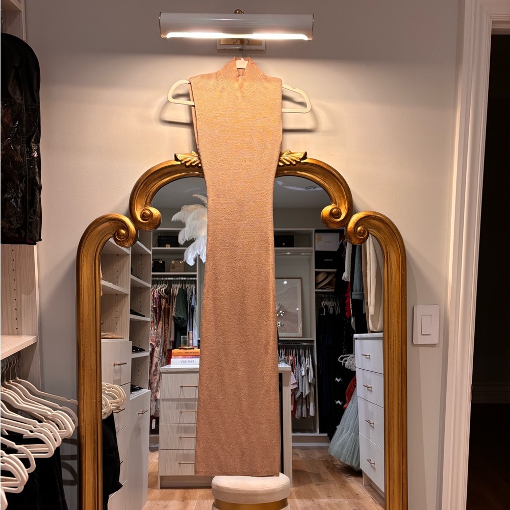 Aritzia/Wilfred Camel/Tan Sleeveless Knit Dress- XXS
